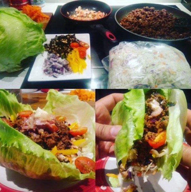 Bacon and Beef Lettuce Leaf Tacos